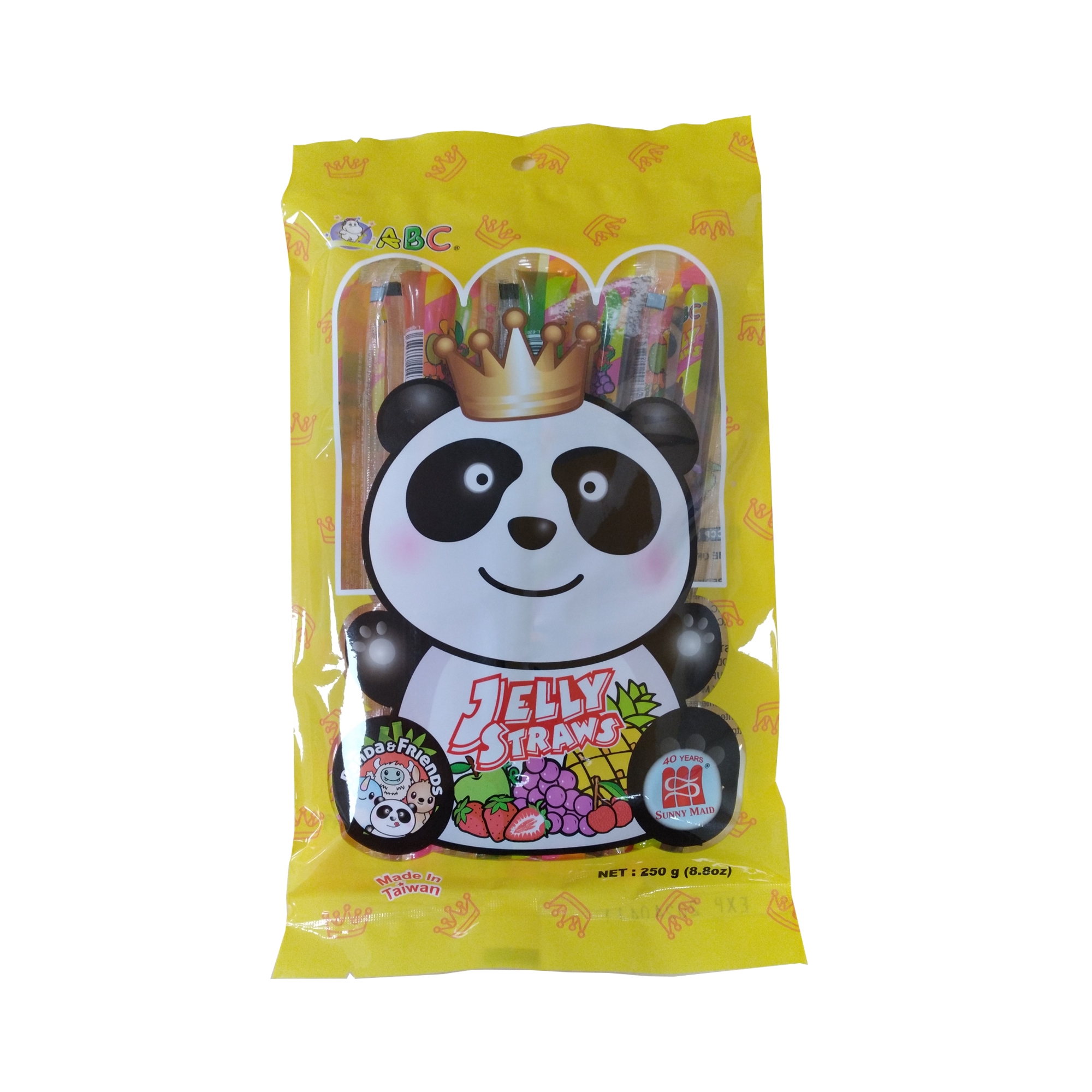 ABC ASSORTED JELLY STRAW (PANDA BAG) SN110800