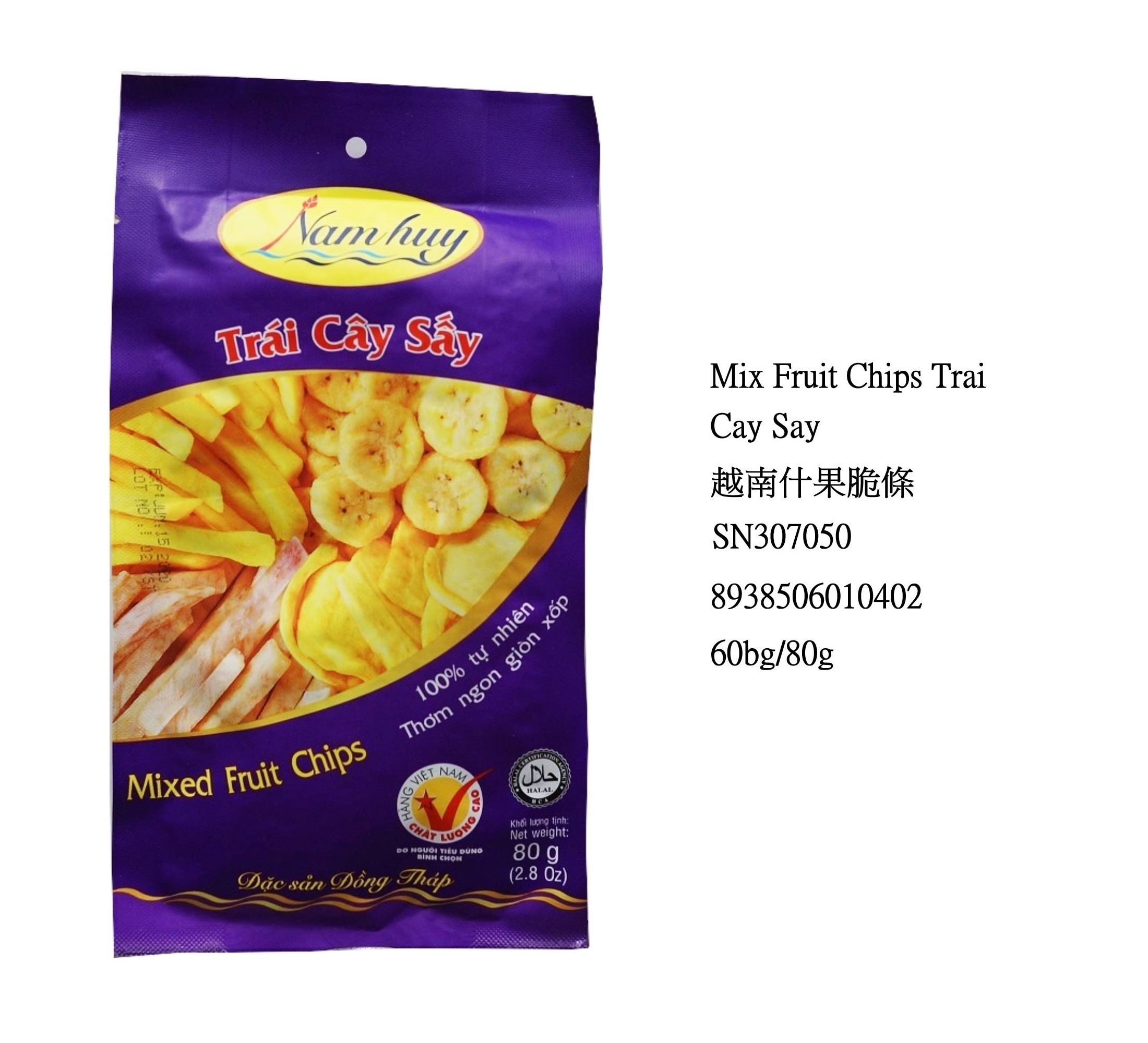 NAMHUY MIX FRUIT CHIPS TAI CAY SAY SN307050