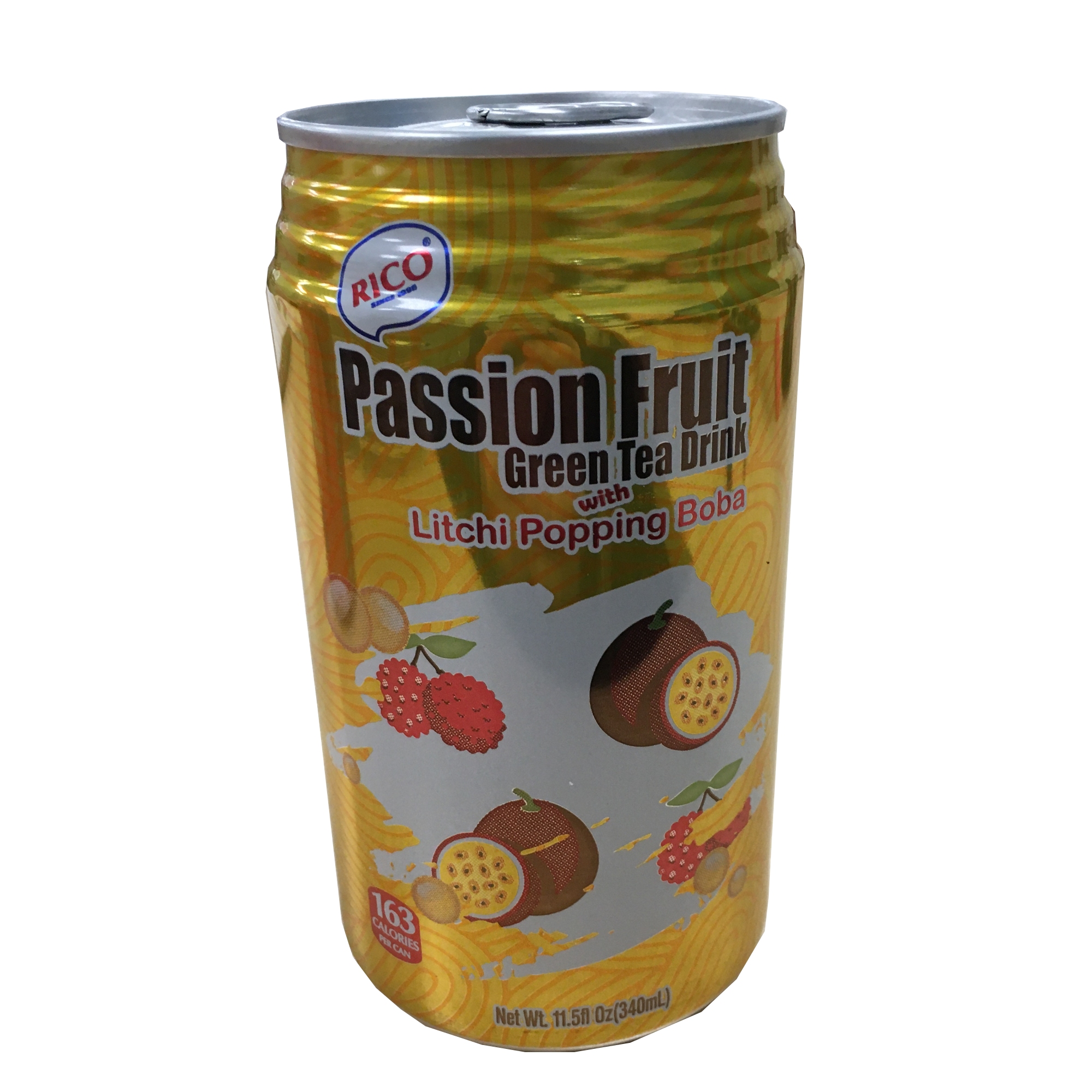 RICO PASSION FRUIT GREEN TEA DRINK w/popping boba DR270082