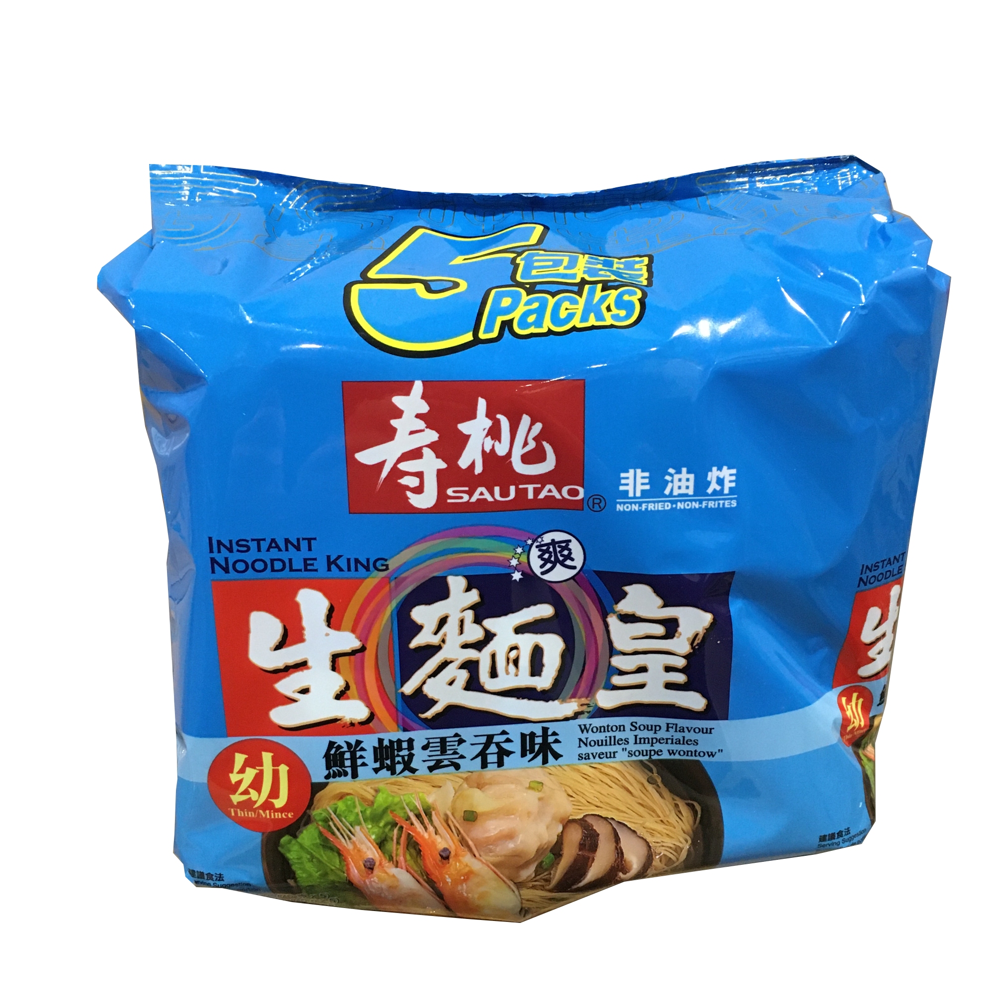 ST 5-PKT WONTON THIN NOODLE KING ND137021