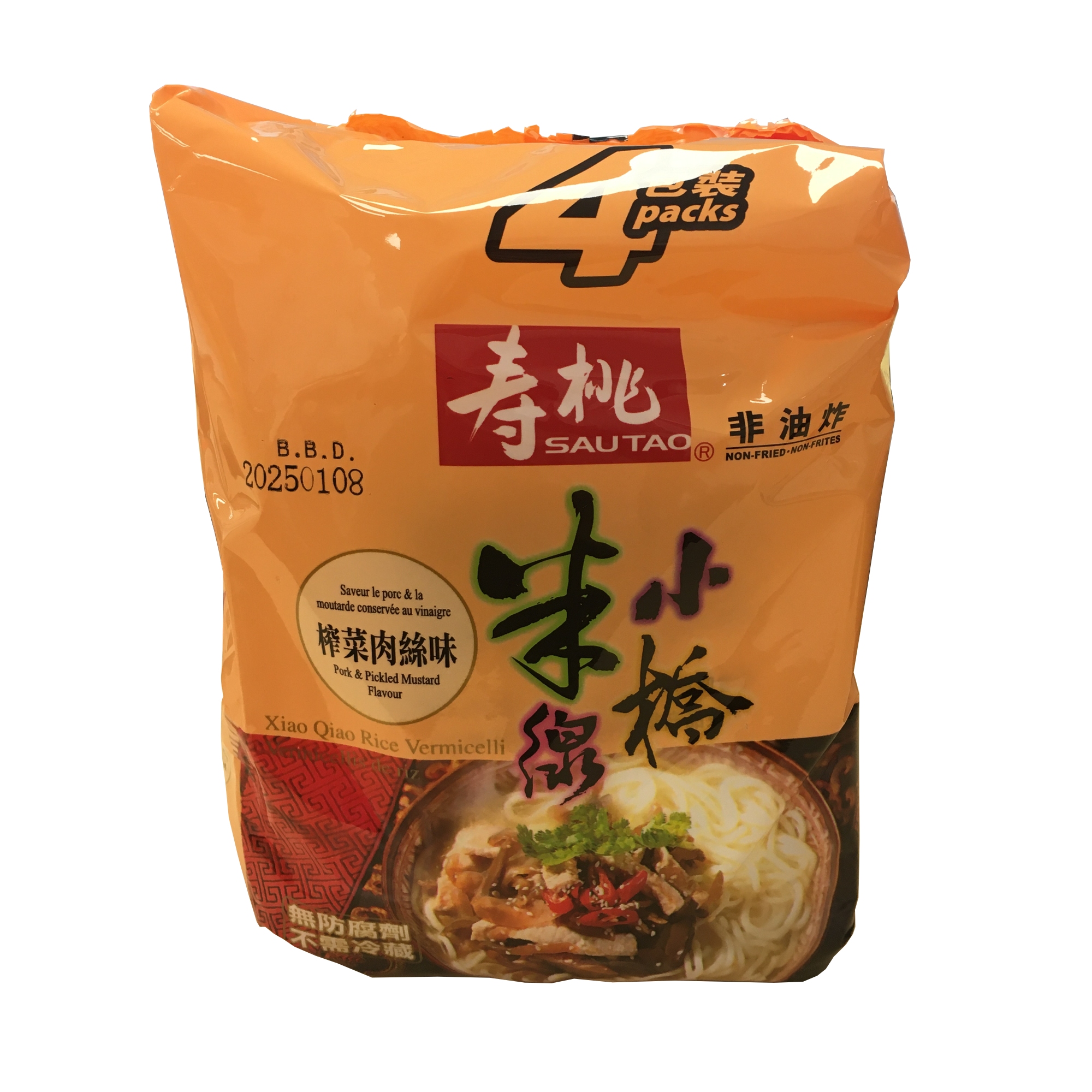 壽桃小橋米線炸菜肉絲味4包裝 ND137063